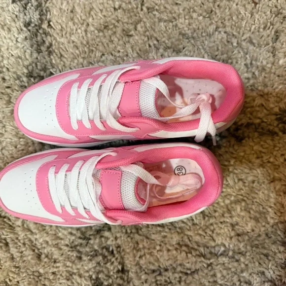 Pink and White Sneakers - Picture 2 of 3